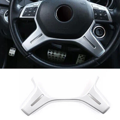 Cubierta moldeadora volante coche plata mate para Mercedes Benz ML GL 2012-2016 Foto 1 de 4