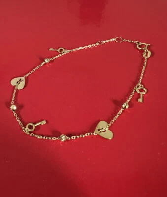 Genuine 18k Key Heart bracelet 750au - Image 1 of 4