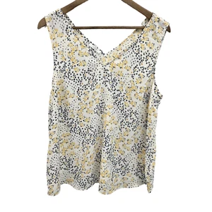 Maurices Floral Sheer Tank Top Womens Size 0 (14) Dainty Fairy V-Neck Summer - Picture 1 of 9
