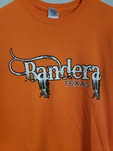T-Shirt Bandera Tx MEDIA Texas Orange - Foto 1 di 5