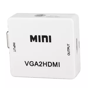 VGA to HDMI Signal Converter 15pin D-Sub Input 1080P Video 3.5mm Audio Adapter - Picture 1 of 9