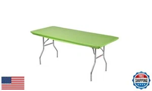 Kwik-Covers 8' Rectangle Plastic Table Covers 30" x 96", Bundle of 5 (Lime Gr - Picture 1 of 3