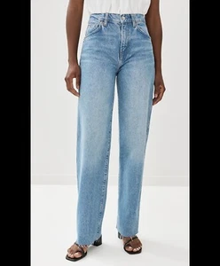 Reformation Cynthia Highrise straight long jeans, Medium wash, Size 31 N49 - Picture 1 of 10