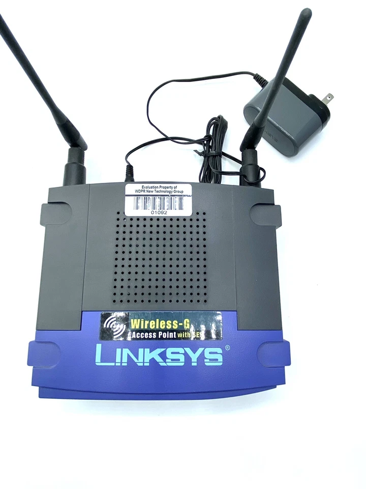 Linksys WAP54G v.2 Access Point Tested and Working w/ Antennas and Power Adapter - Image 1 of 3