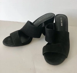 Gianni Bini schwarze hochhackige Ledersandalen Größe 7,5 Medium - Bild 1 von 8