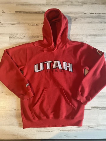 Utah Utes  Pullover Hoodie  Men's Sweatshirt NCAA  Red  Size  Small Cover