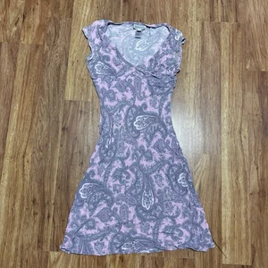 Warehouse UK Damen Y2K Coquette Fairy Babydoll Paisley Rüschen Kleid rosa - Bild 1 von 8