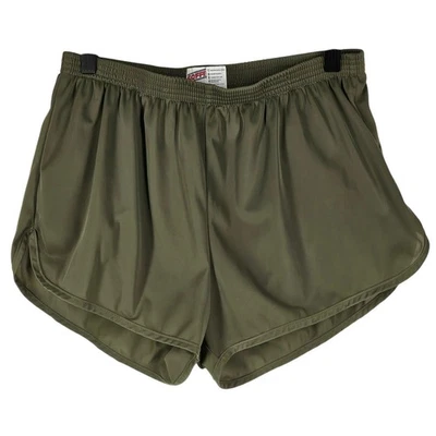 SOFFE WOMEN'S GREEN SPORT SHORTS - SIZE LARGE - 100% NYLON - Image 1 of 4