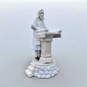 Porcelain Musical Figurine of Rabbi Reading Torah - Song: Hatikvah - Judaism - Picture 1 of 7