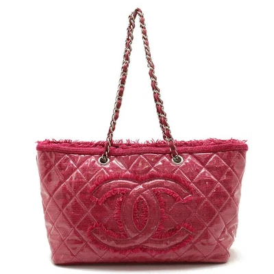 Bolso de Mano Chanel Patente Toile Coco Mark Bolso de Hombro Cadena Hombro Vinilo Algodón Foto 1 de 4