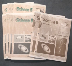 Christian Light Education CLE Science 6 SET: LUs 602-609 & Answer Keys 601-609 - Picture 1 of 3