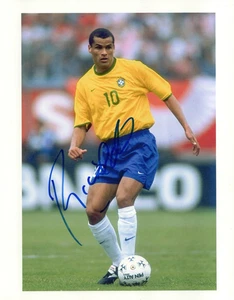BRAZIL & BARCELONA: RIVALDO SIGNED 10x8 ACTION PHOTO+COA - Picture 1 of 1