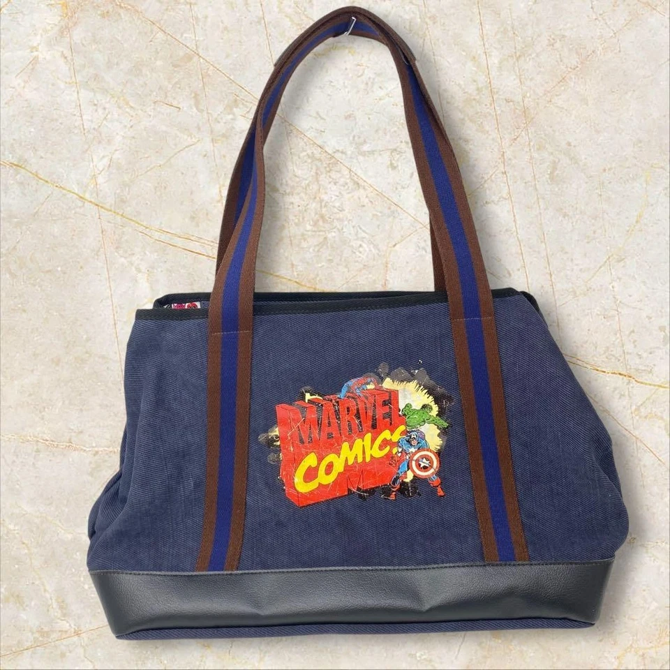 Samantha Thavasa Marvel Avengers Tote Bag Denim Navy Unused Near Mint - Image 1 of 4