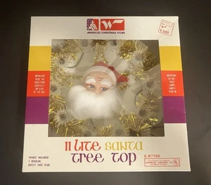 Vintage Tree Topper Star * Santa Clause * NOS - Picture 1 of 5