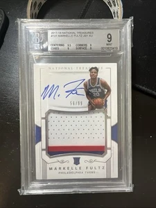 2017-18 Markelle Fultz National Treasures Rookie Patch Auto BGS 9 RC AL - Picture 1 of 2