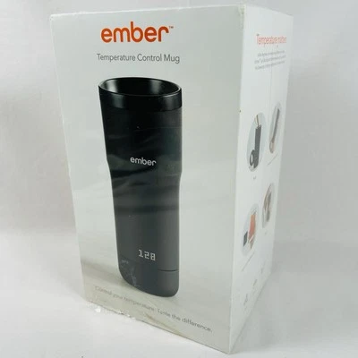 Кружка для контроля температуры Ember — умная дорожная кружка с подогревом 12 унций черная НОВАЯ ЗАПЕЧАТАННАЯ - Изображение 1 из 4