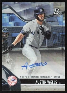 2021 Bowman Platinum Top Prospects Autographs Austin Wells NY Yankees - Picture 1 of 2