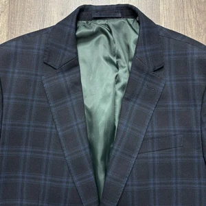 Scotch Soda Blazer Herren Large blau kariert Sport Mantel Anzug Jacke 2 Knopf - Bild 1 von 16