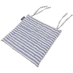 Seat Pad Cushion Falmouth Stripe Blue Square 41x41cm Cotton Chair Bench - Picture 1 of 3