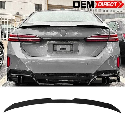 For 24-25 BMW G60 5 Series&I5& G90 M5 4Dr V Style Trunk Wing Lip Gloss Black ABS - Изображение 1 из 4