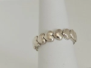 JAI John Hardy Sterlingsilber gehämmert Herz Ewigkeit Bandring Größe 8 - Bild 1 von 11