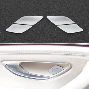 Silver Door Lock Button Covers for Benz C E Class W205 W213 X253 (Set of 4) - Bild 1 von 9