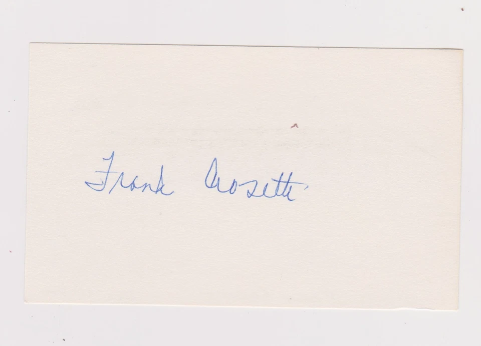 Frank Crosetti - Signed 3x5 - Debut 1932 - Yankees - Deceased 2002 - Image 1 of 1