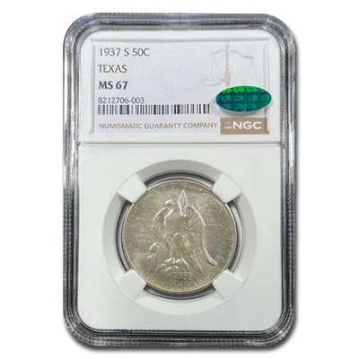1937-S Texas Centennial Commemorative Half Dollar MS-67 NGC CAC - Image 1 of 3