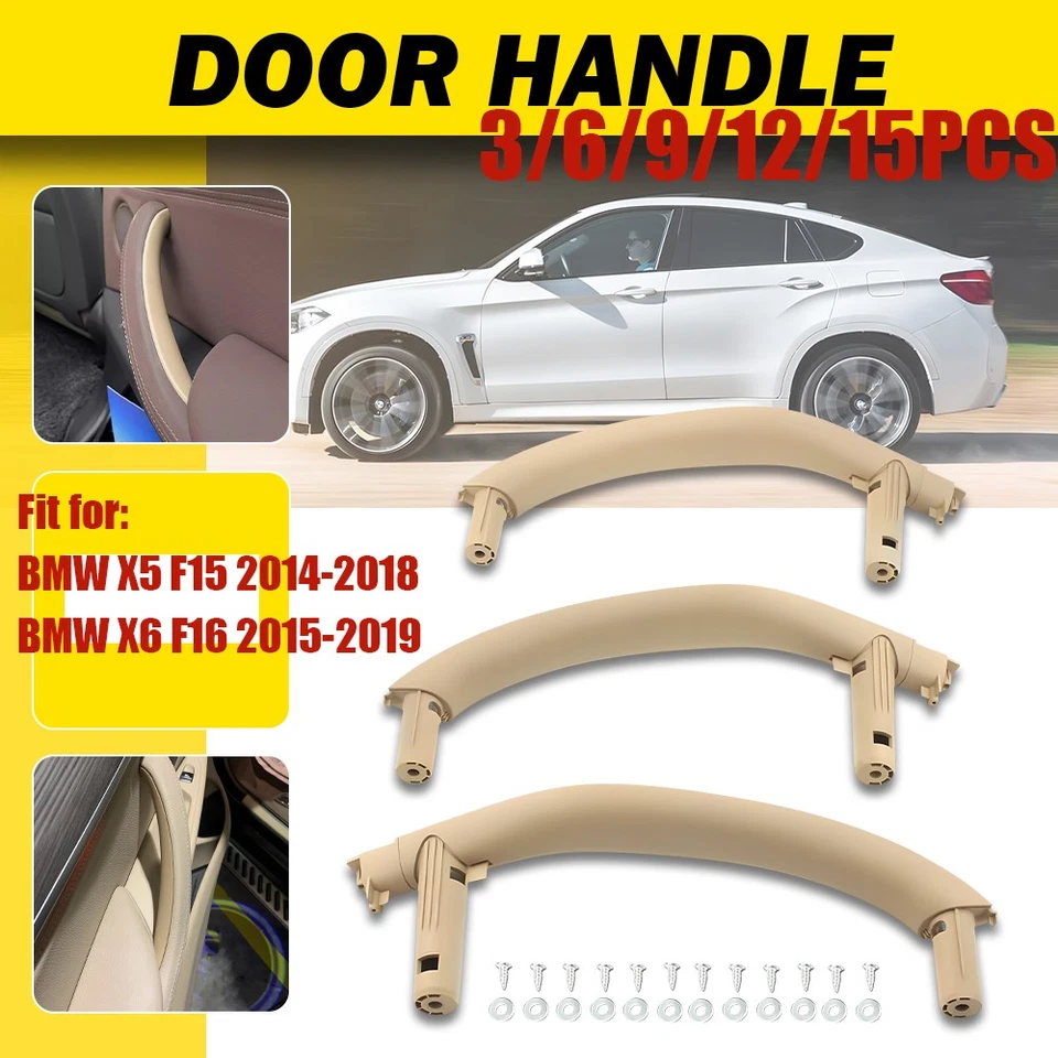 Cubierta de manija interior beige 3-15X para BMW X5 F15 X6 F16 2014-19 Foto 1 de 4