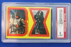 1980 Lucasfilm STAR WARS Sticker Card #4 DARTH VADOR & BOSSK Graded PAAS NM-MT 8 - Picture 1 of 5