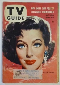 Detroit Oct 19 1957 TV Guide LORETTA YOUNG Rin Tin AMANDA BLAKE diet Gunsmoke - Picture 1 of 3