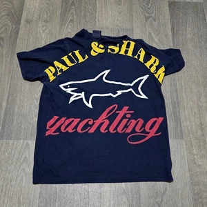 Paul & Shark ' Full Print ' T - Shirt - Mens Small - Navy Blue - Picture 1 of 5