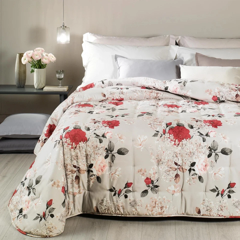 Trapunta Calduccia Microfibra Soave Matrimoniale Naturale Modern Camera da Letto - Immagine 1 di 1