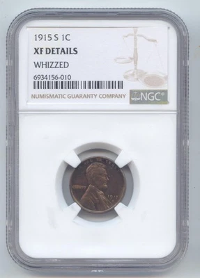 1915-S Lincoln Wheat Cent, NGC XF Details - Image 1 of 2