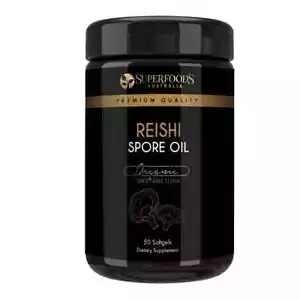Reishi Mushroom Spore Oil 50 Softgels - Immune & Wellness Support | Pure Extract - Picture 1 of 1
