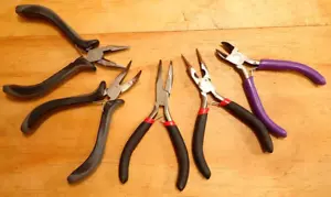 Lot of 5 Jewellery Making Pliers - Including 2x The Bead Smith - Inc Bent Nose - Picture 1 of 5