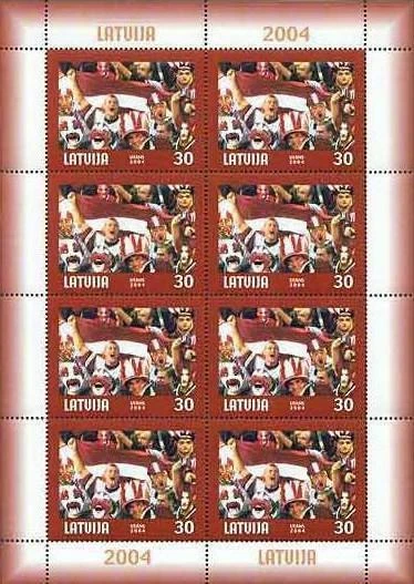 Letonia 2004 deporte, hockey sobre hielo MNH**  Foto 1 de 1