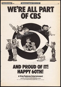 CBS / King Features - Orig. 1987 Trade AD / poster _ Betty Boop _ Beetle Bailey - Picture 1 of 1
