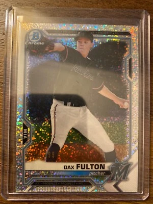 2021 Bowman Chrome Prospects Speckle Refractor #/299 Dax Fulton #BCP-32 - Image 1 of 2