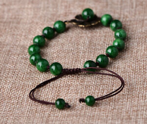 Green Jade Lotus Bracelets Jewelry Natural Tibetan Silver Chalcedony Bangles