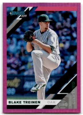 2019 DONRUSS PINK BLAKE TREINEN OAKLAND ATHLETICS #77 - Image 1 of 2