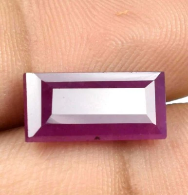5.40 Ct 100% Natural Mozambique Pink Ruby Unheated Emerald Cut Loose Gemstone - Image 1 of 4