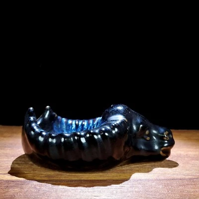 7.4 "China antigua dinastía Tang Jun horno plástico cabeza de vaca pluma lavado Foto 1 de 4