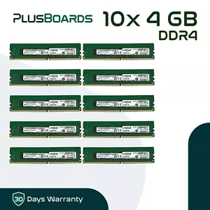 Memoria de servidor Micron 10x 4GB = 40GB DDR4 RDIMM PC4-2133P ECC 2133MHz 1Rx8 1.2V - Imagen 1 de 10