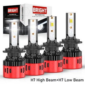 4X 6000K White H7+H7 LED Headlight Bulbs High Low Beam For BMW X3 2004 2005-2014 - Picture 1 of 10