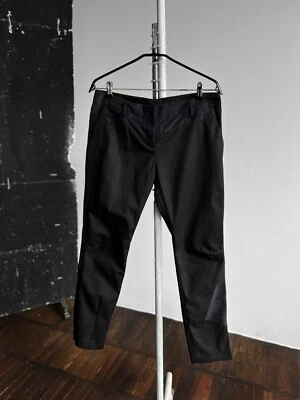 Pantalones Prada Auténticos Para Mujer Negros Premium Algodón Seda Cierre de Cremallera Talla - M Foto 1 de 4