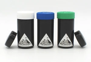 Miron Glass 100 Ml(3.3Oz) Tall Black Ultraviolet curing jar Freeshipping Violet - Picture 1 of 9