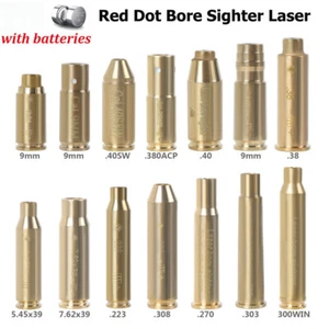 Laser Bore Sight Sighter BoreSighter Gun Red Dot Laser Cartridge Battery Include - Picture 1 of 49