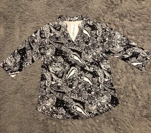 CEASIKERY Mujer Manga 3/4 Cuello en V Prendas para el torso Informal Túnica Blusa Camisa Suelta Mediana - Imagen 1 de 8