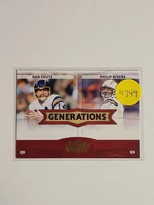2008 Donruss Threads Generations Football Card #9 Dan Fouts/Philip Rivers - Picture 1 of 1